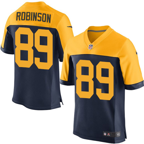 Men's Elite Dave Robinson Nike Jersey Navy Blue Alternate - #89 NFL Green Bay Packers